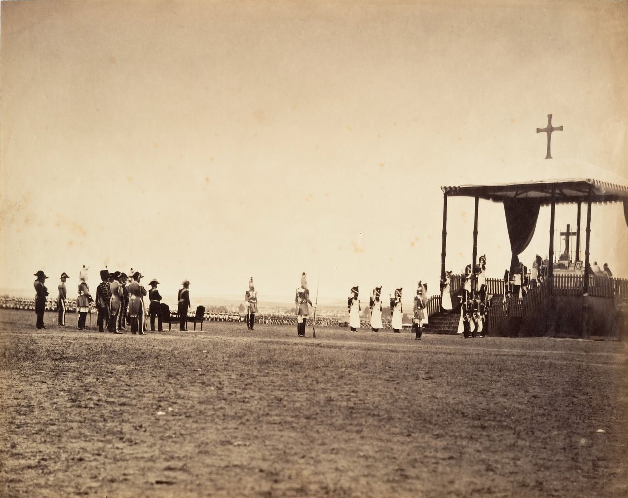 Szentmise a Camp de Châlonsban, 1857. alkotó: Gustave Le Gray