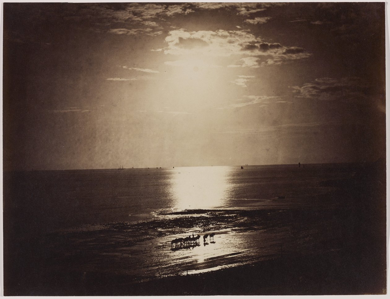 A koronás nap, Normandia, 1856-59 (albuminnyomat nedves kollódiumnegatívról) alkotó: Gustave Le Gray