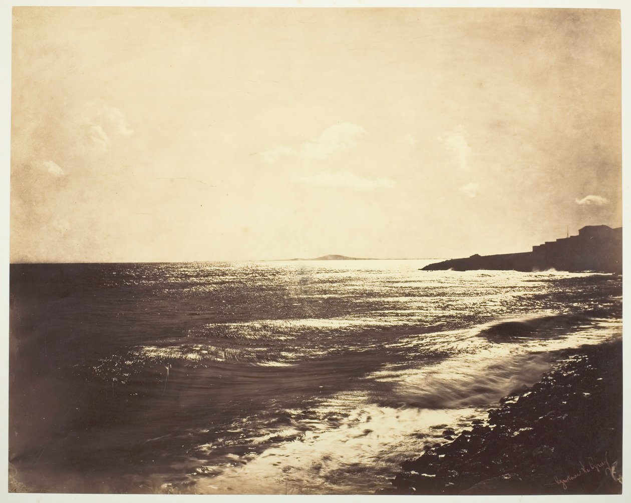 Földközi-tenger az Agde-hegygel, 1857. alkotó: Gustave Le Gray