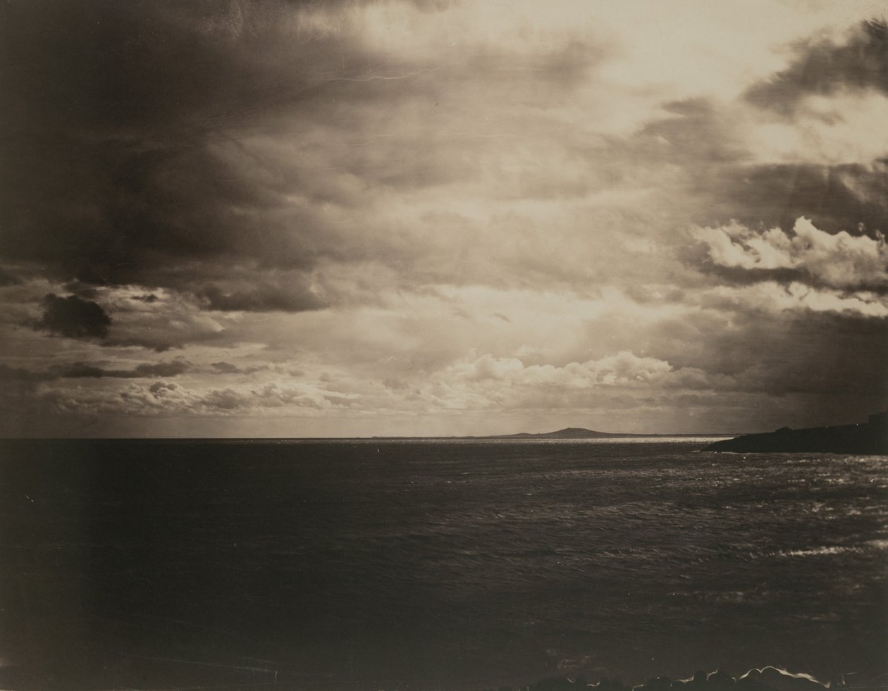Földközi-tenger az Agde-hegygel, 1857. alkotó: Gustave Le Gray