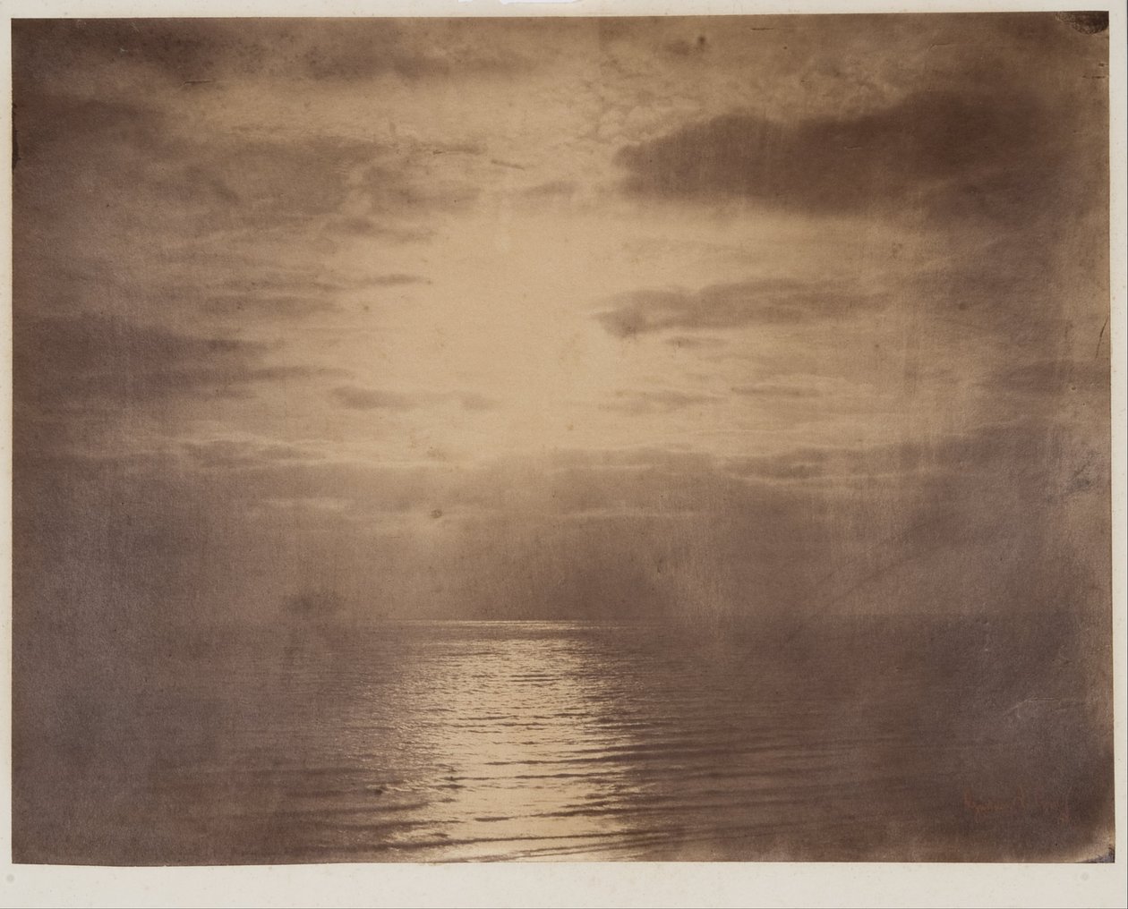 Naphatás a felhőkben--Oceán alkotó: Gustave Le Gray