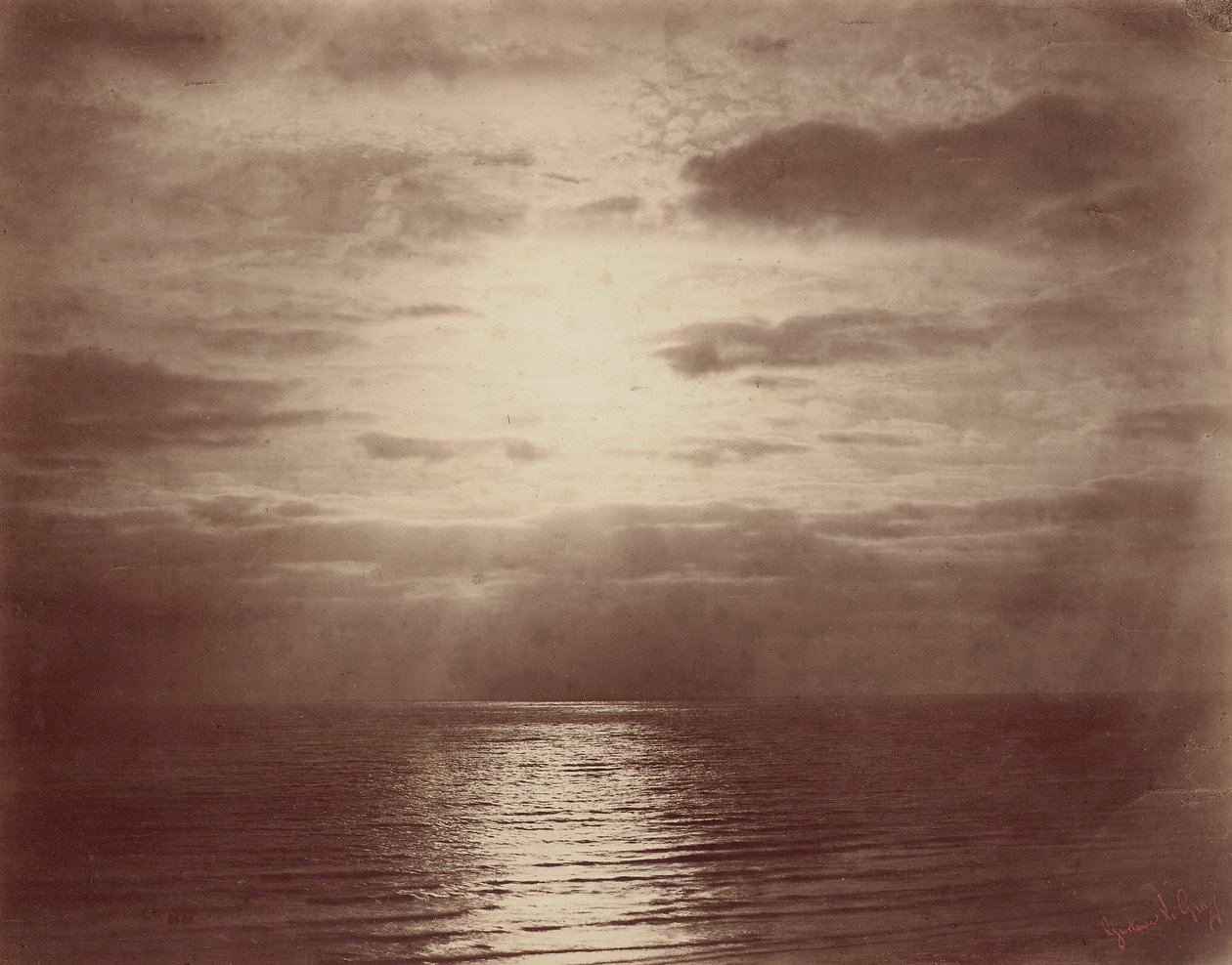 Naphatás a felhőkben-óceánban alkotó: Gustave Le Gray