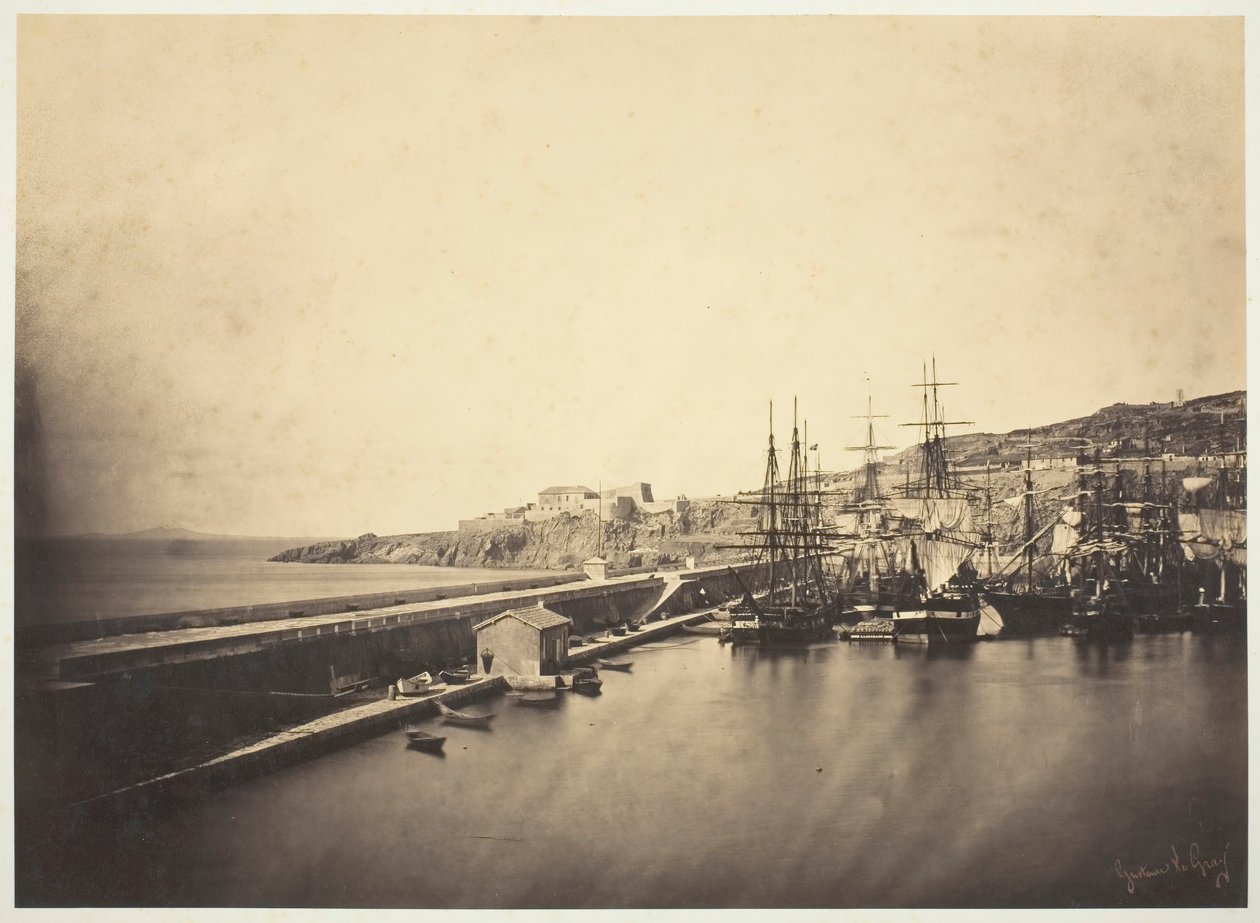 A Sète-i móló, 1857. alkotó: Gustave Le Gray