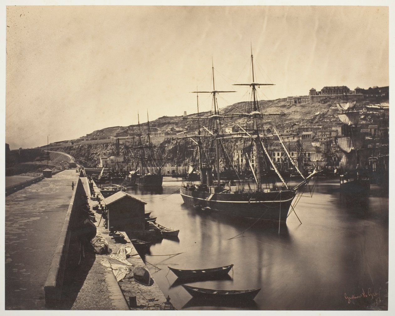 Sète-Mediterranean kikötője és városa (Port et Ville de Sète-Mediterranée) alkotó: Gustave Le Gray