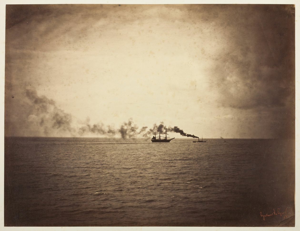 A vontatóhajó, 185657. alkotó: Gustave Le Gray