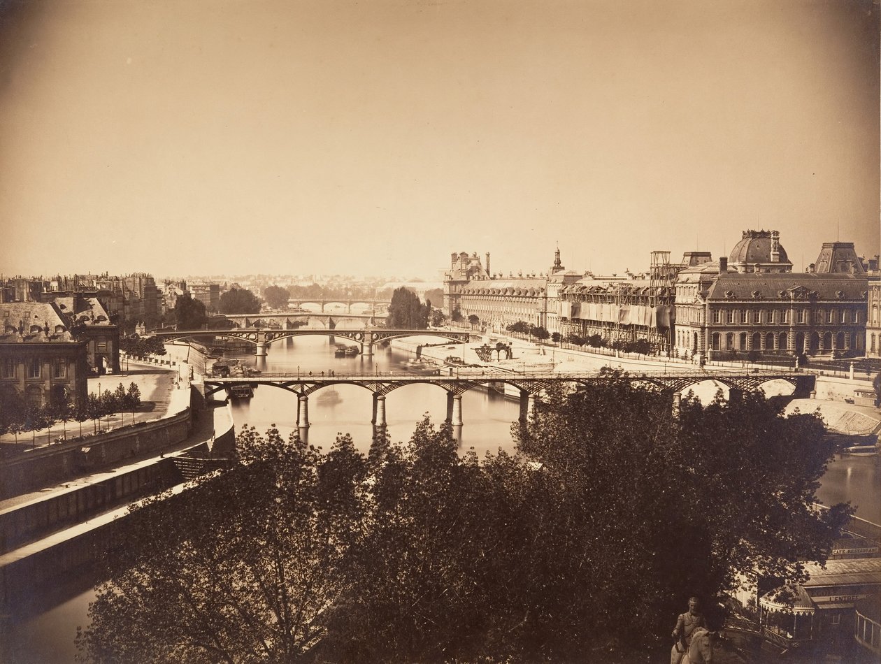 [Kilátás a Szajnáról, Párizs], 1857. alkotó: Gustave Le Gray