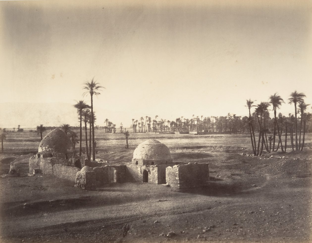 A thébai síkság kilátása a karnaci templomból, 1867. alkotó: Gustave Le Gray