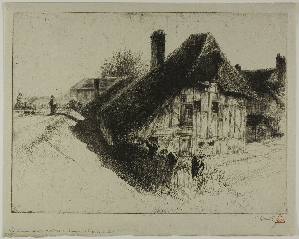 Alacsony ülőhelyű parasztlakás, Troyes alkotó: Gustave Leheutre