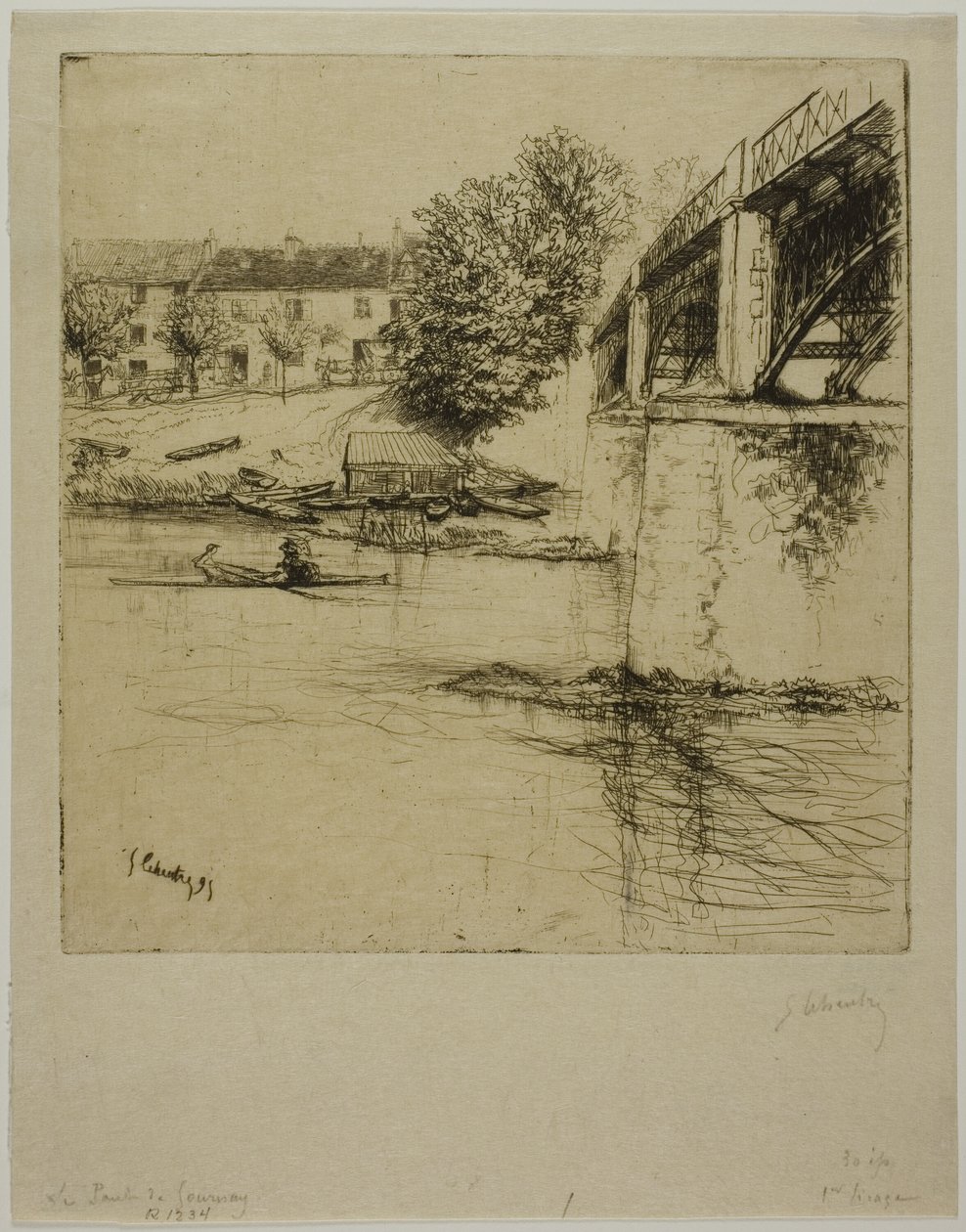 A Gournay-i híd oldalról alkotó: Gustave Leheutre