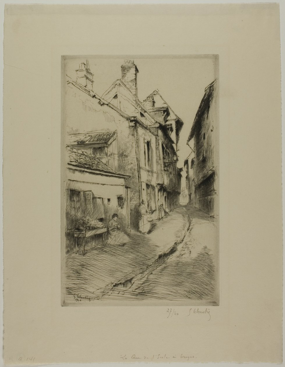 Az Iskola utca, Troyes alkotó: Gustave Leheutre