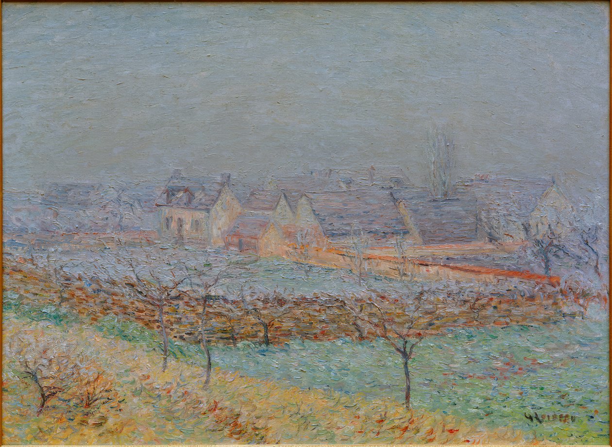 A falu tavasszal - Szajna völgye a nedvességnél alkotó: Gustave Loiseau