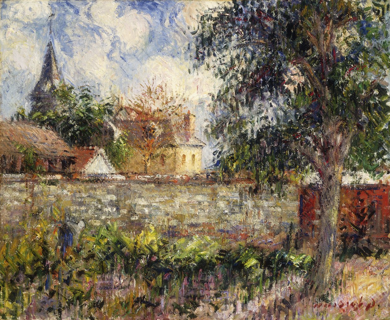 Normandia Vidék; Normandiai táj, 1927 alkotó: Gustave Loiseau