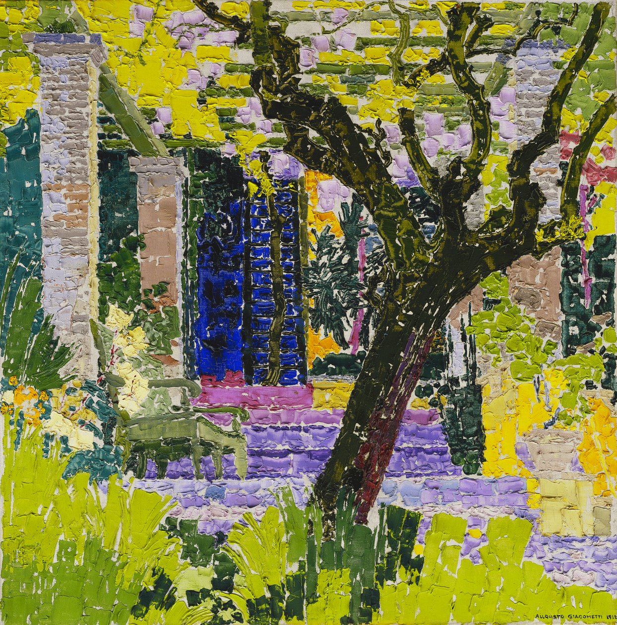 Az élénk falu; Le Village Anime, 1923 körül alkotó: Gustave Loiseau