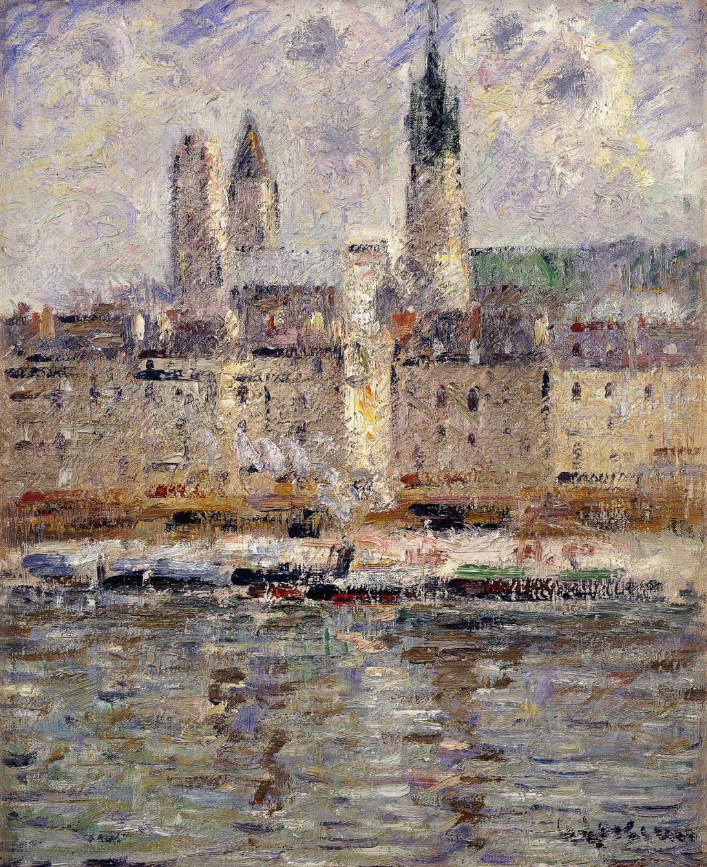 Rouen kilátása; Rouen látképe, 1927 alkotó: Gustave Loiseau