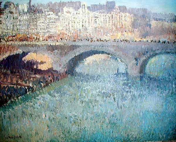 A Pont Neuf látképe (olaj, vászon) alkotó: Gustave Loiseau