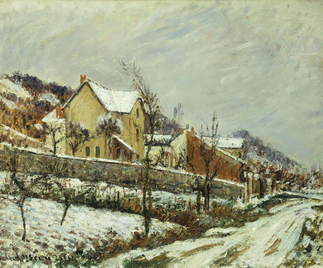 Falu a hóban; Falu a hóban, 1911 alkotó: Gustave Loiseau