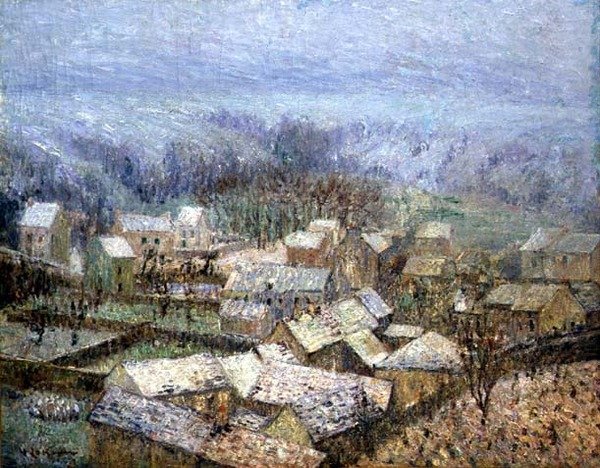 Tél Pontoise-ban (olaj, vászon) alkotó: Gustave Loiseau