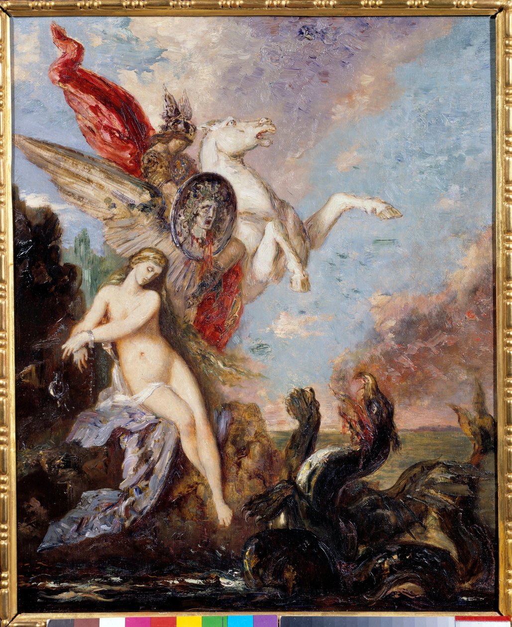 Az Androméd sziklához láncolt Persee festménye, Gustave Moreau (1826-1898) alkotó: Gustave Moreau