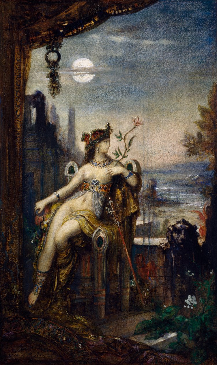 Kleopátra, Gustave Moreau, akvarell alkotó: Gustave Moreau