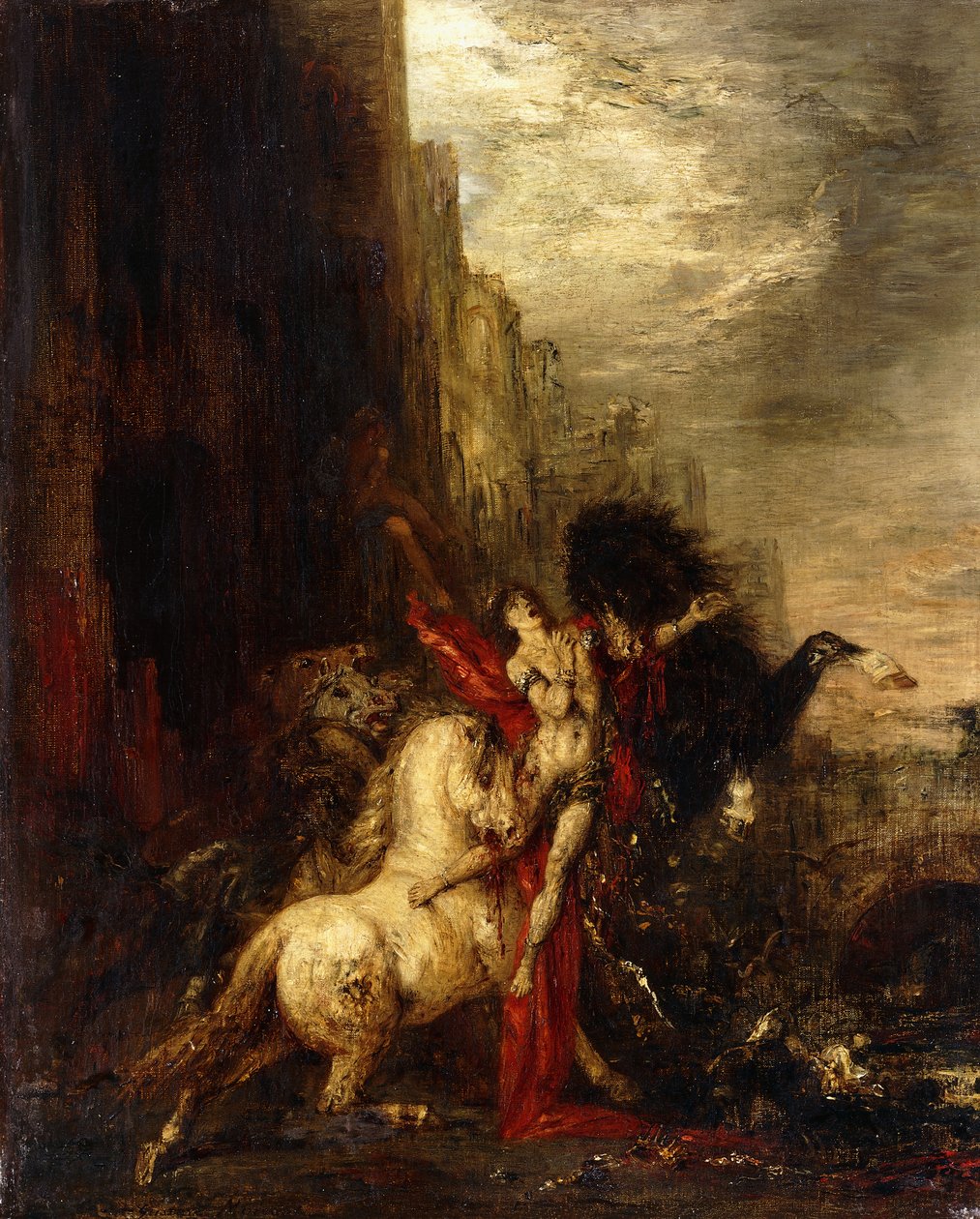 Diomédész, akit a lovai felfaltak, 1865-1870 körül alkotó: Gustave Moreau