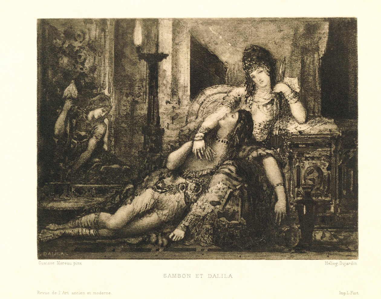 Franciaország, Párizs, Sámson és Delila, Gustave Moreau (1826-1898), heliográfia alkotó: Gustave Moreau