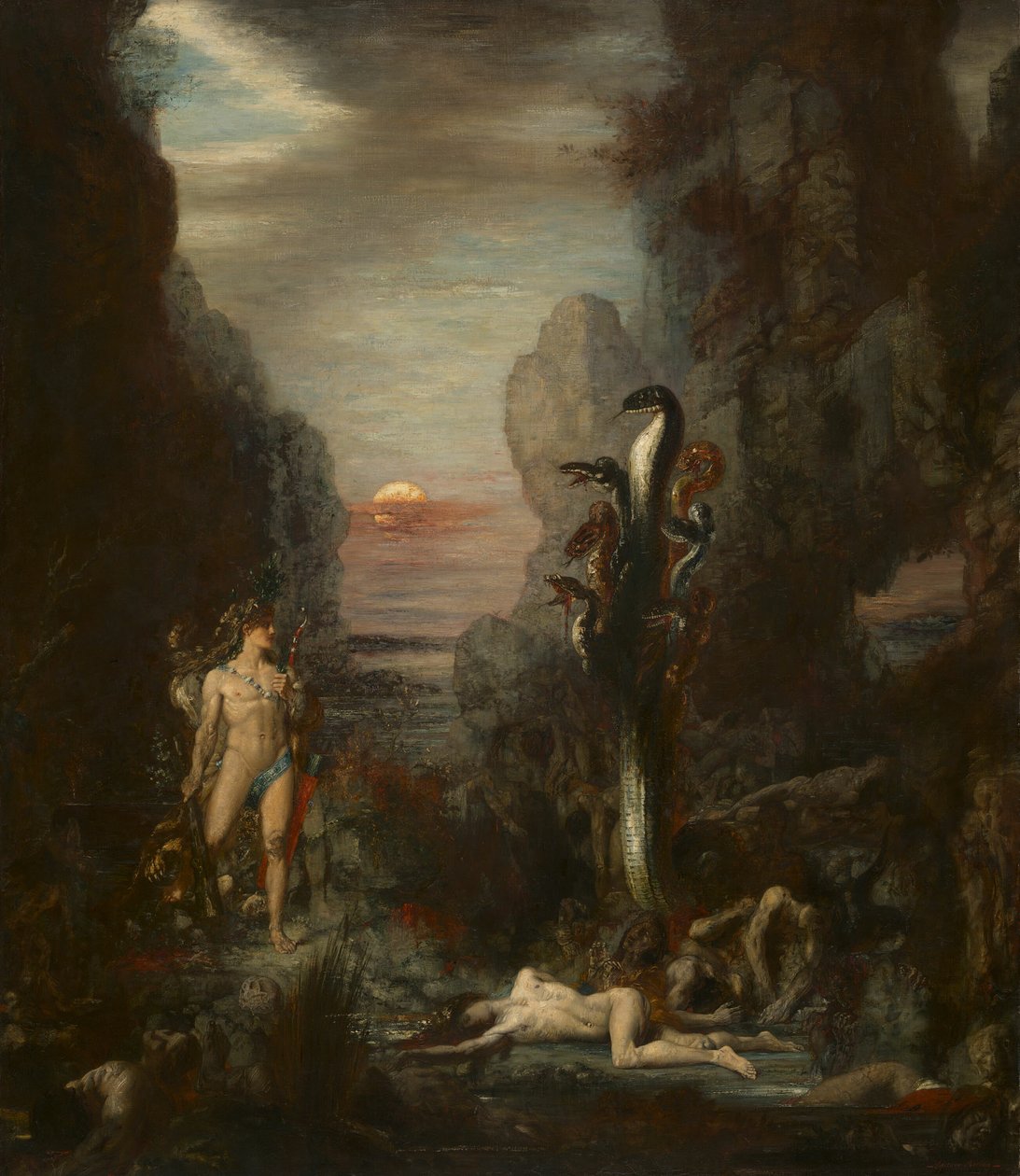 Herkules és a lernai hidra alkotó: Gustave Moreau
