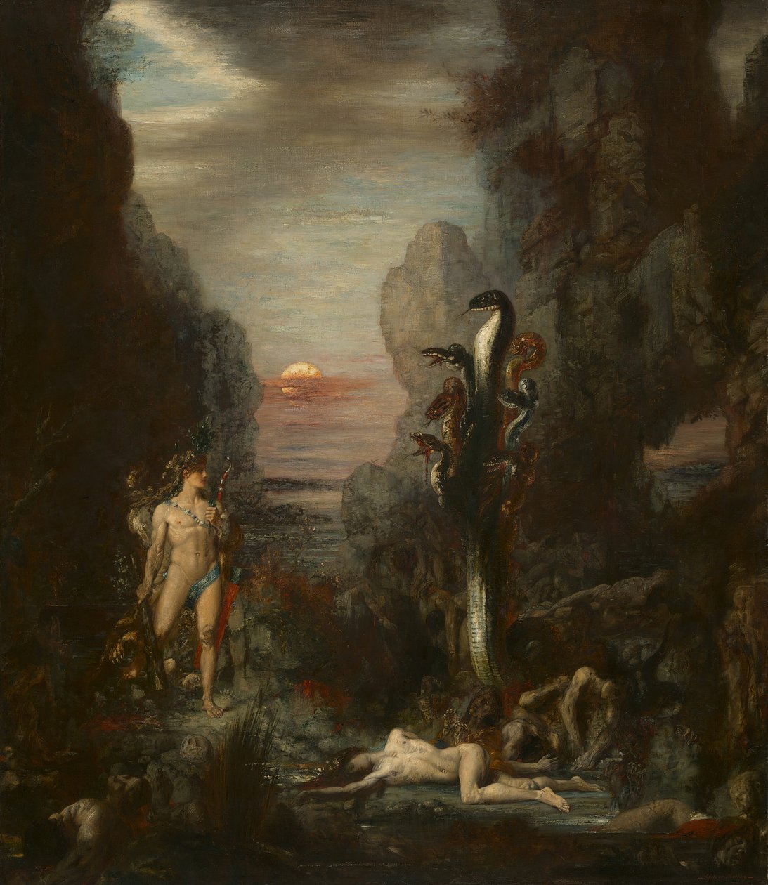 Herkules és a lernai hidra, 187576. alkotó: Gustave Moreau