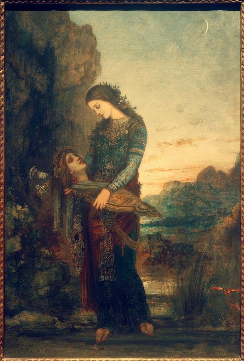 Fiatal trák Orpheus fejével alkotó: Gustave Moreau