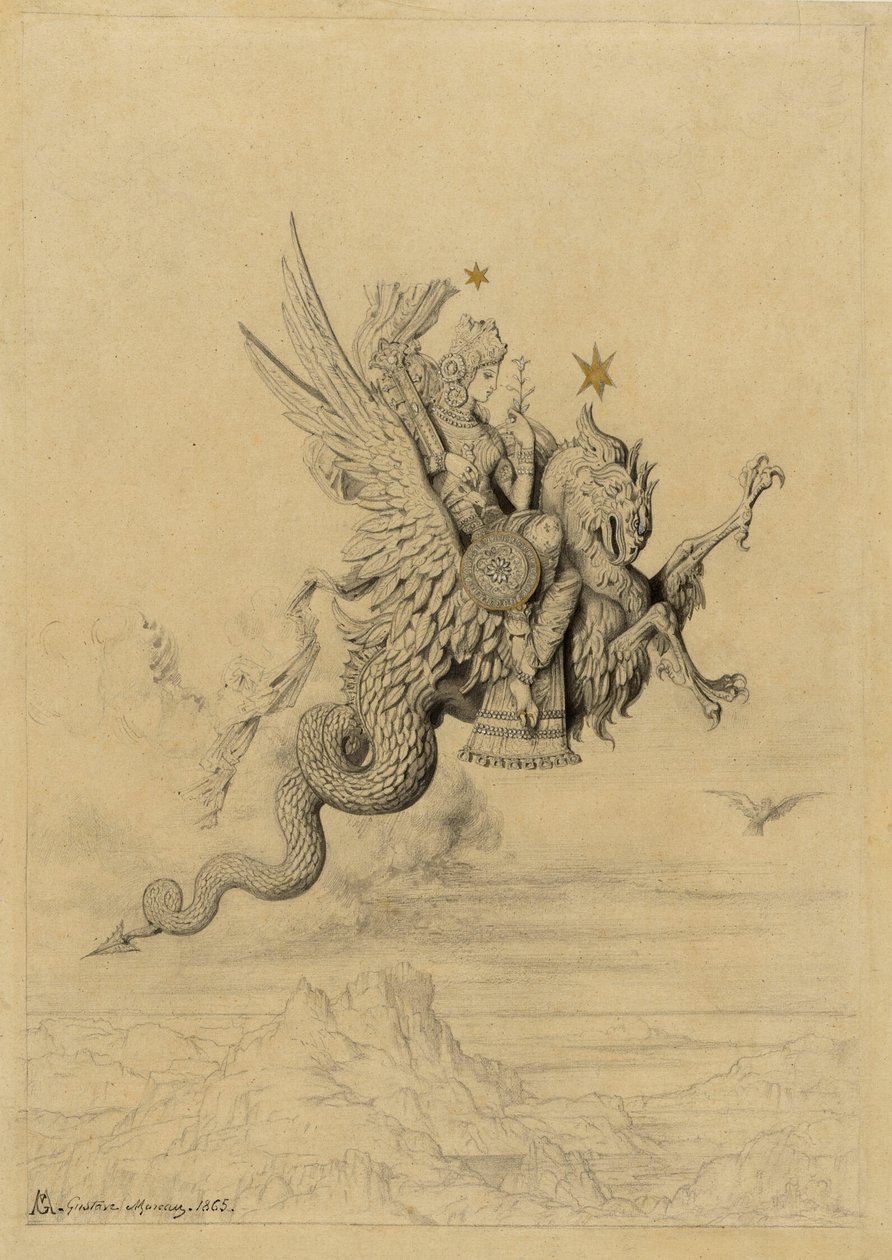 La Peri (mitológiai tárgy) alkotó: Gustave Moreau