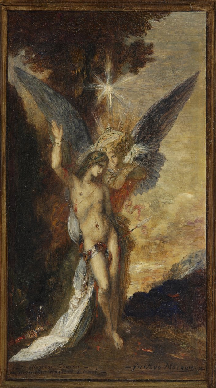 Moreau - Szent Sebestyén és az angyal, 1876 körül alkotó: Gustave Moreau