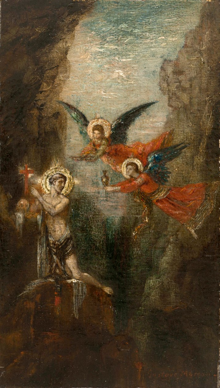 Moreau - Egy szent a sivatagban, 1879 körül alkotó: Gustave Moreau