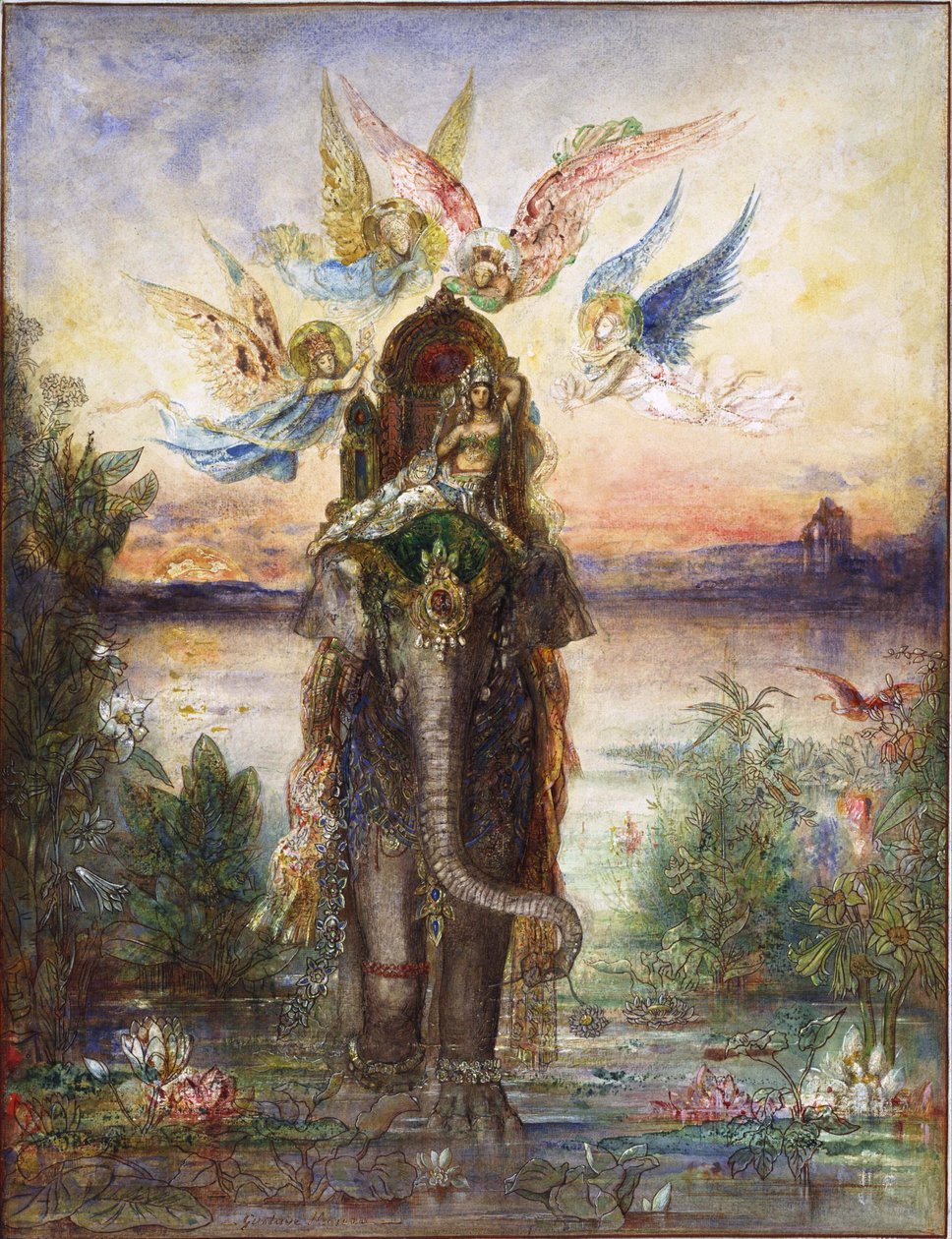 "Peri, szent elefánt" Gustave Moreau (1826-1898) festménye, 1882 National Museum of Western Art, Tokió, Japán alkotó: Gustave Moreau