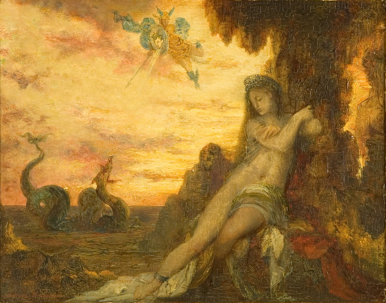 Perszeusz és Androméda, 1870 körül (olaj, panel) alkotó: Gustave Moreau