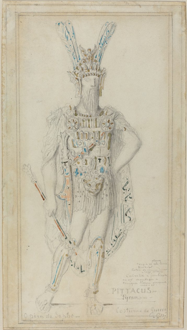 Pittacus, a zsarnok háborús jelmezben alkotó: Gustave Moreau