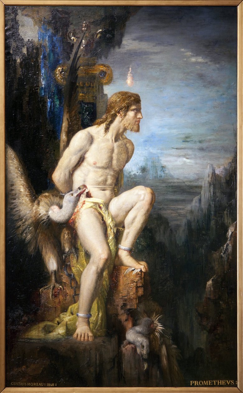 Promethee. Gustave Moreau (1826-1898) olajfestménye vászonra. Fényképészet, KIM Youngtae, Párizs, Musee Gustave Moreau. alkotó: Gustave Moreau