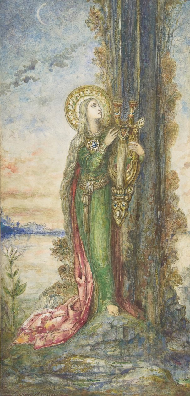 Szent Cecília, kb. 1890-95. alkotó: Gustave Moreau