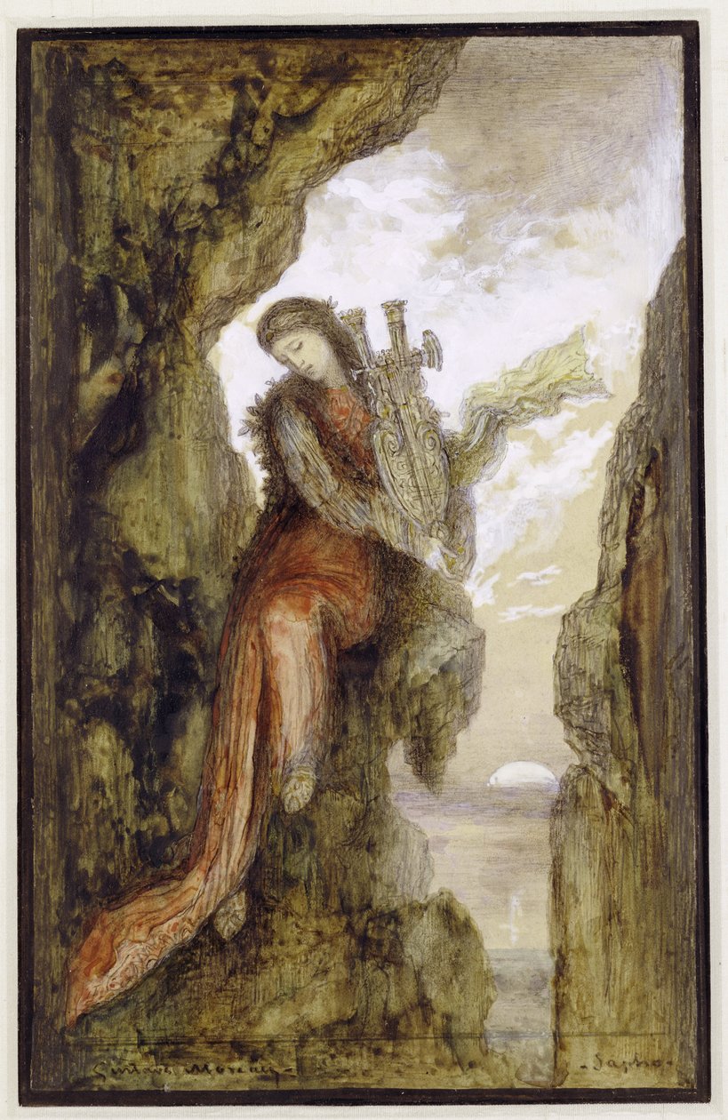 Sappho a sziklán alkotó: Gustave Moreau