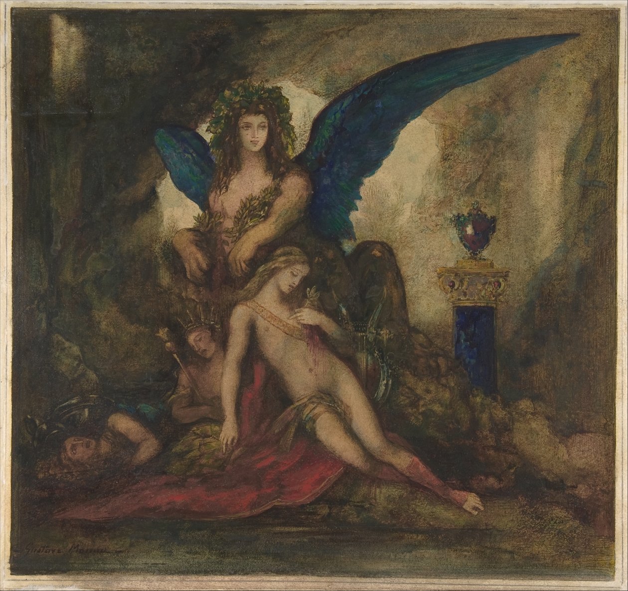 Szfinx a barlangban (Költő, király és harcos) alkotó: Gustave Moreau
