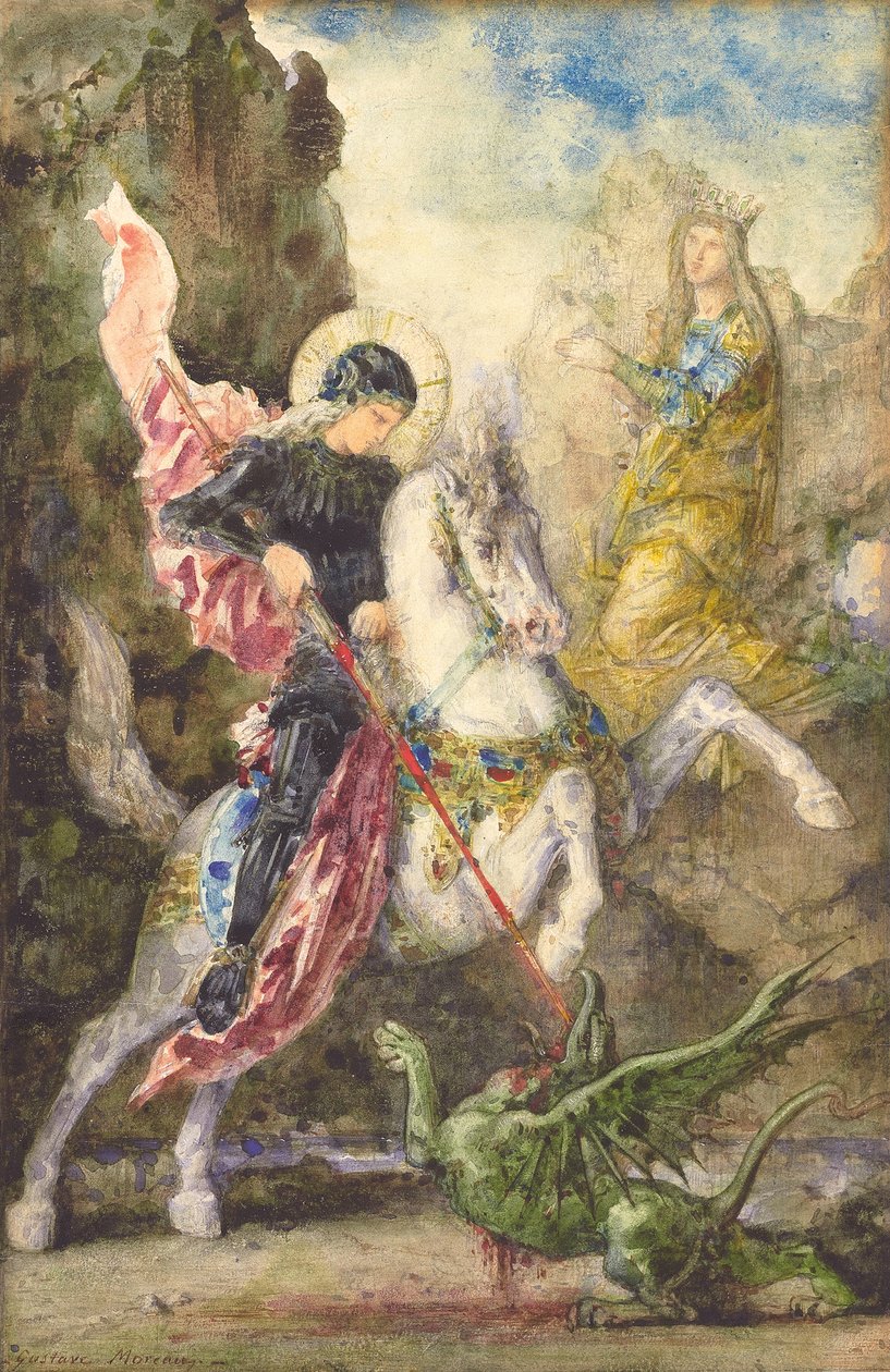 Szent György és a sárkány, 1869 alkotó: Gustave Moreau