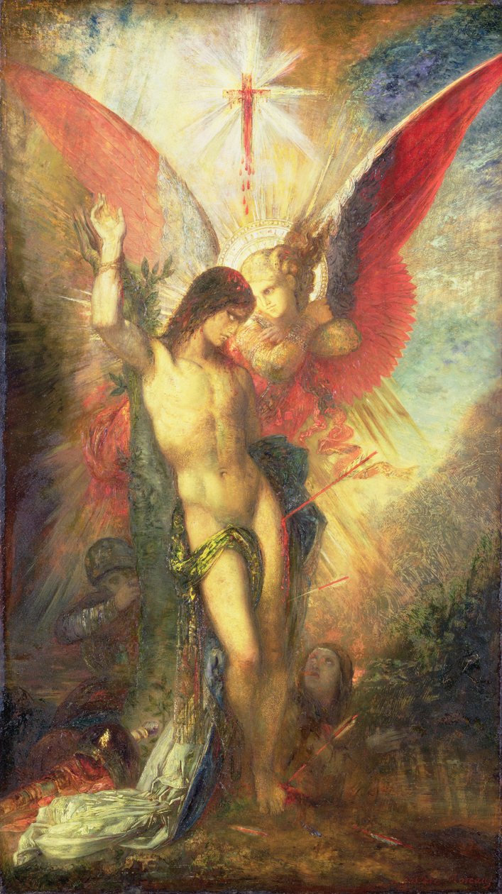 Szent Sebestyén és az angyal, 1876 körül alkotó: Gustave Moreau