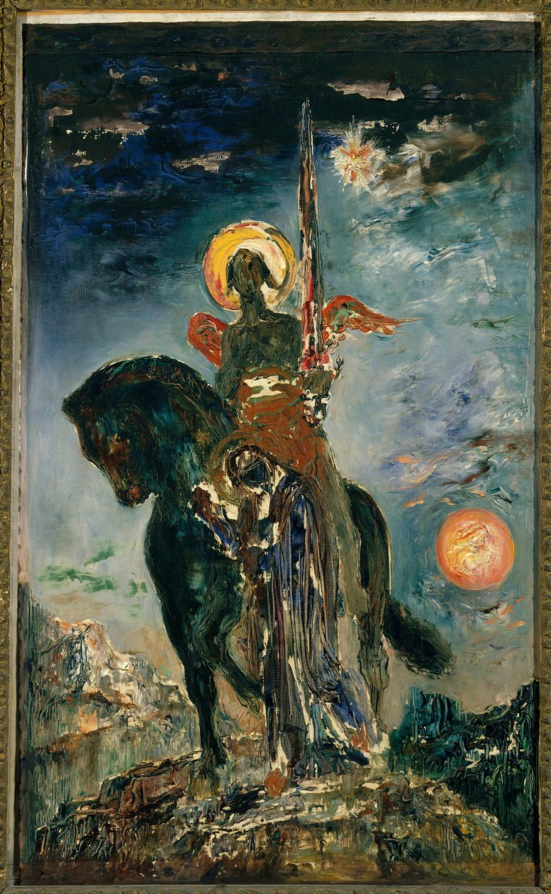 Gustave Moreau (1826-1898) festménye: A park és a halál angyala V. 1,10 x 0,37 m. Párizs, Gustave Moreau Múzeum alkotó: Gustave Moreau