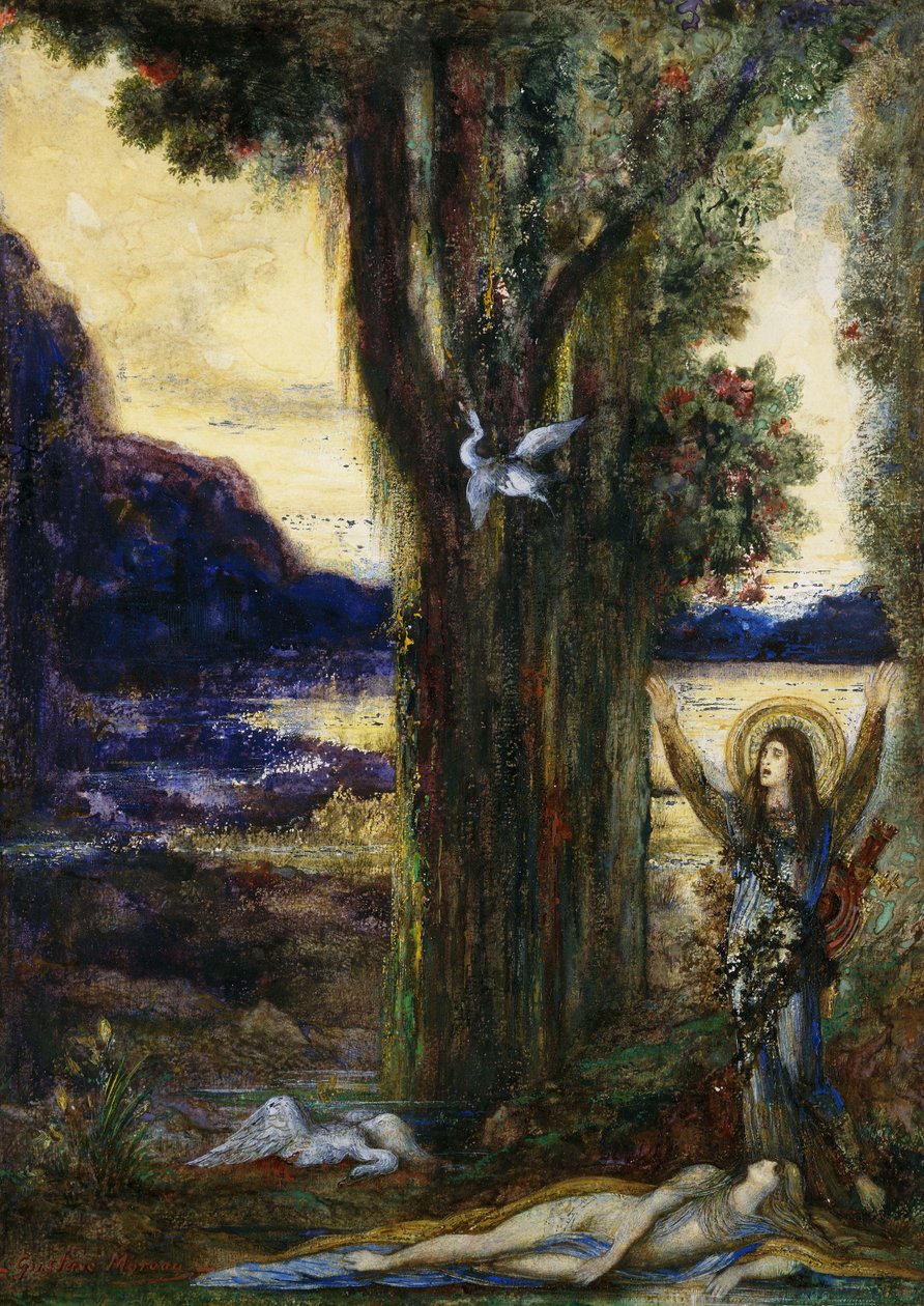 Orpheusz könnyei; La Douleur d"Orphee, 1887 körül alkotó: Gustave Moreau
