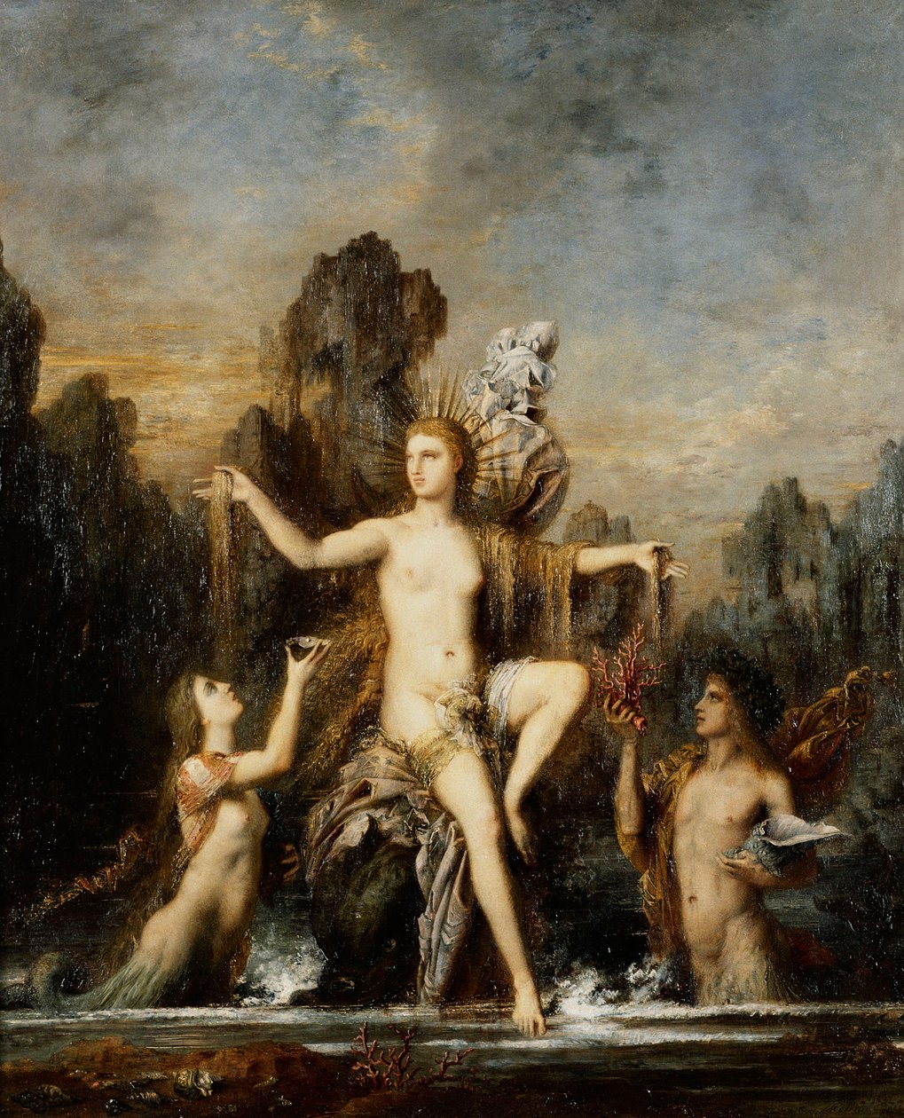 Tengerből felemelkedő Vénusz; A hullámból előbukkanó Vénusz, 1866 alkotó: Gustave Moreau