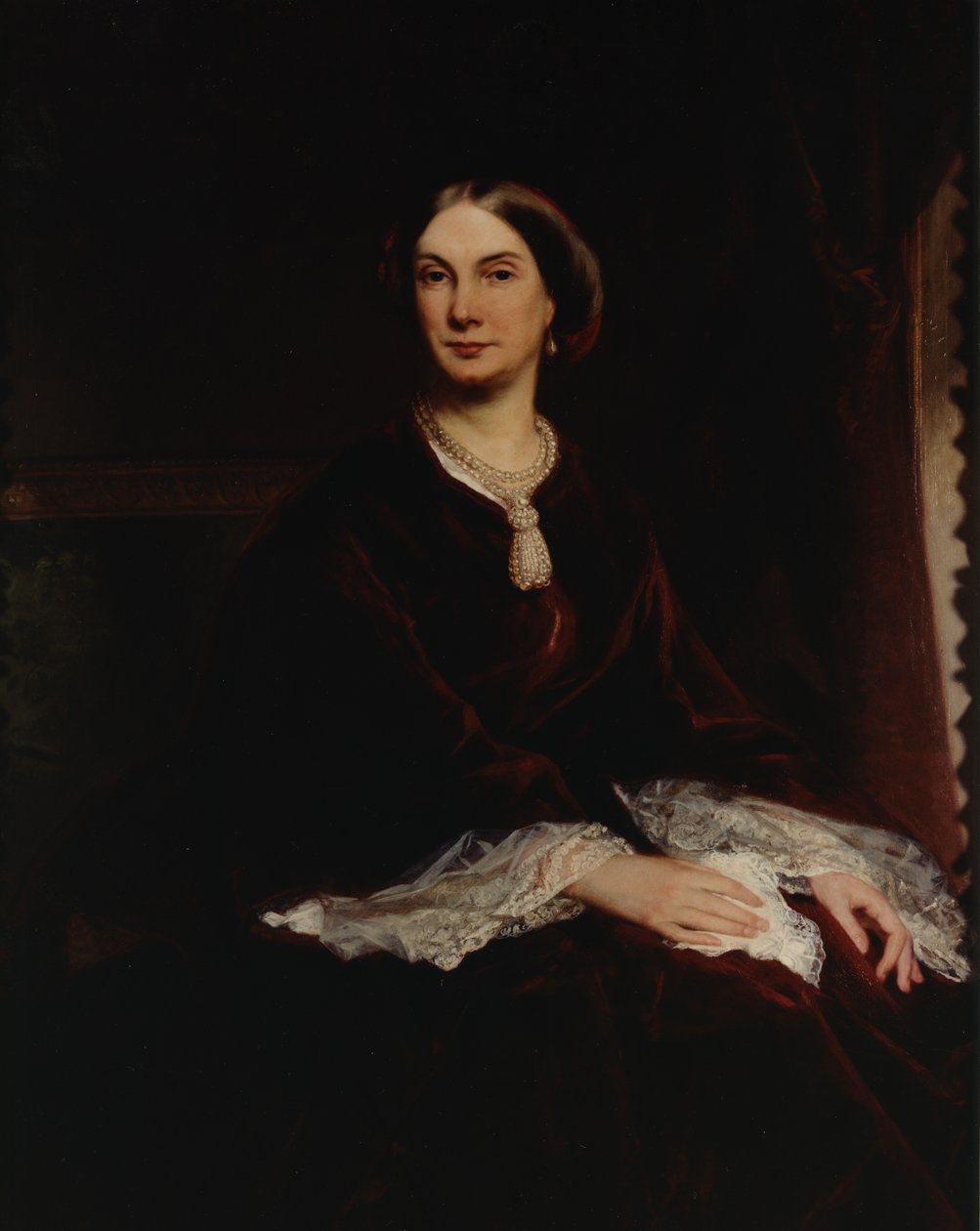 Louisa, Northumberland hercegnő portréja (olaj, vászon) alkotó: Gustave Pope