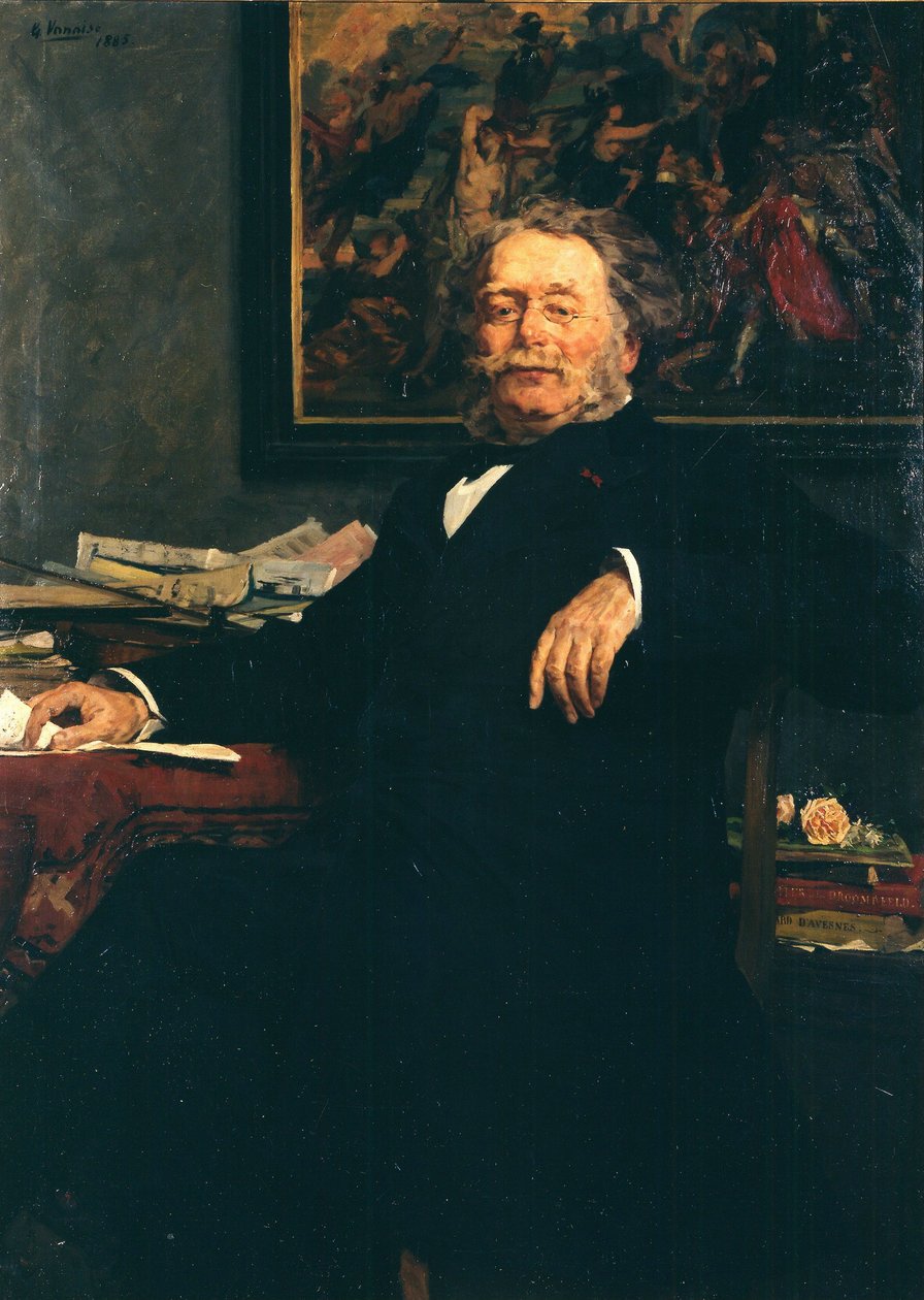 Karel Charles Miry zeneszerző portréja 1823-1889, 1885. alkotó: Gustave Vanaise