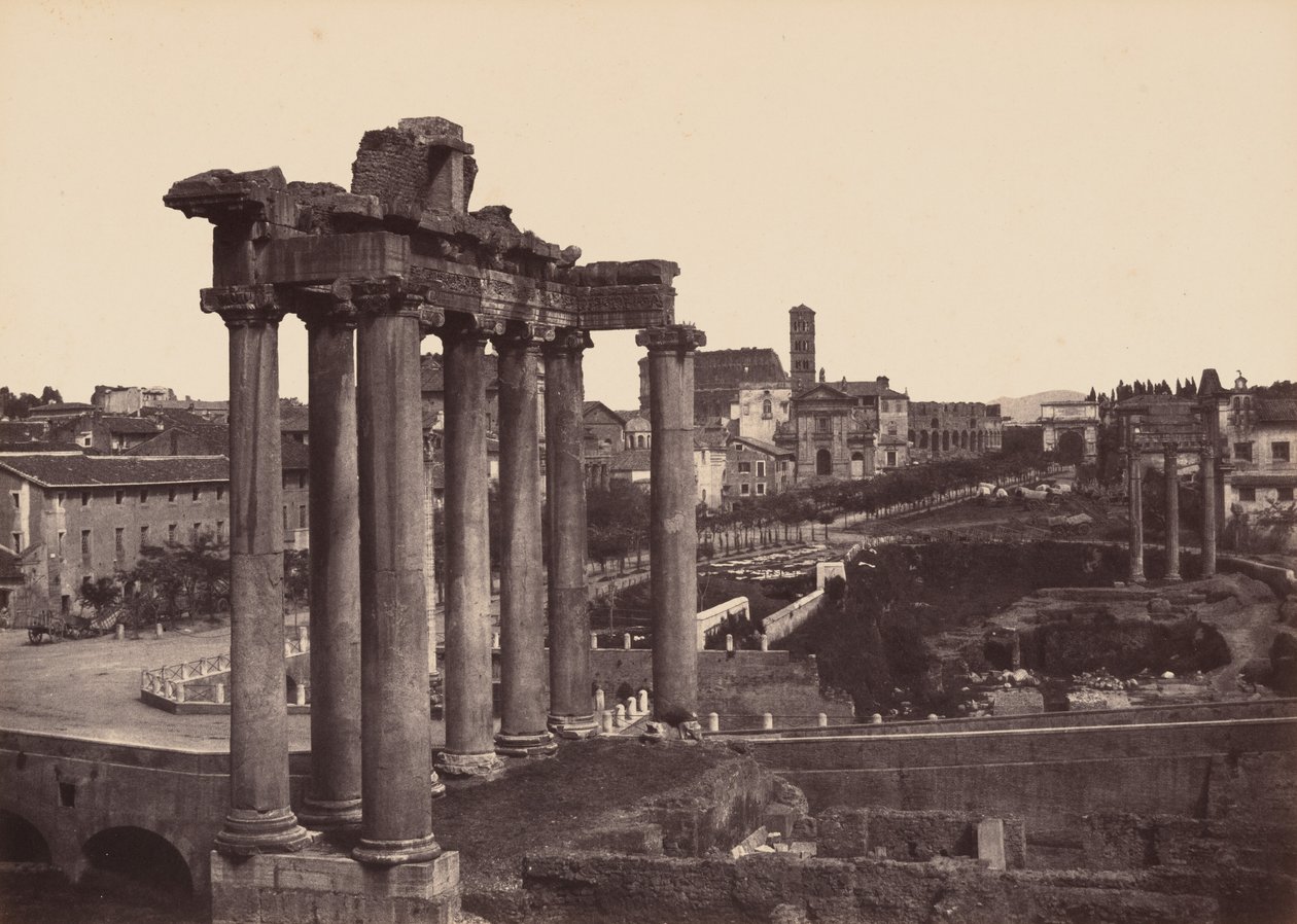 Róma, Vue Prise au Forum (Róma, a Fórumról),1858-1859 (fénykép) alkotó: Gustave de Beaucorps