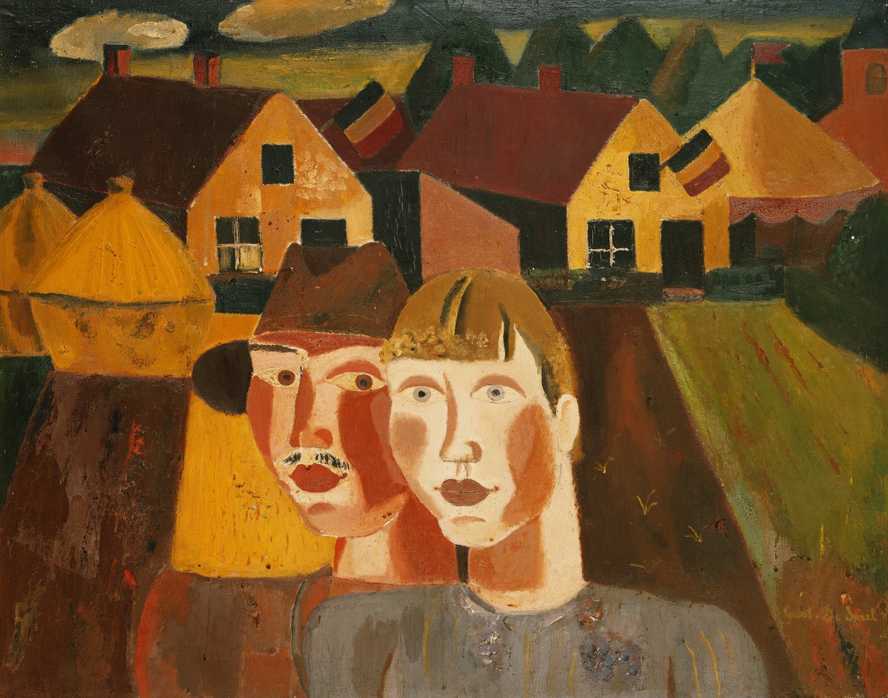 Egy házaspár a faluban; Le Couple au Village alkotó: Gustave de Smet