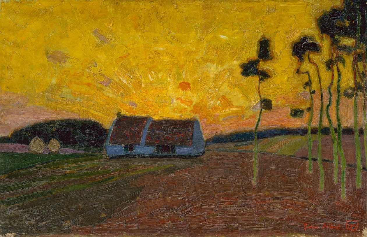 Táj Sint-Martens-Latemben alkotó: Gustave de Smet