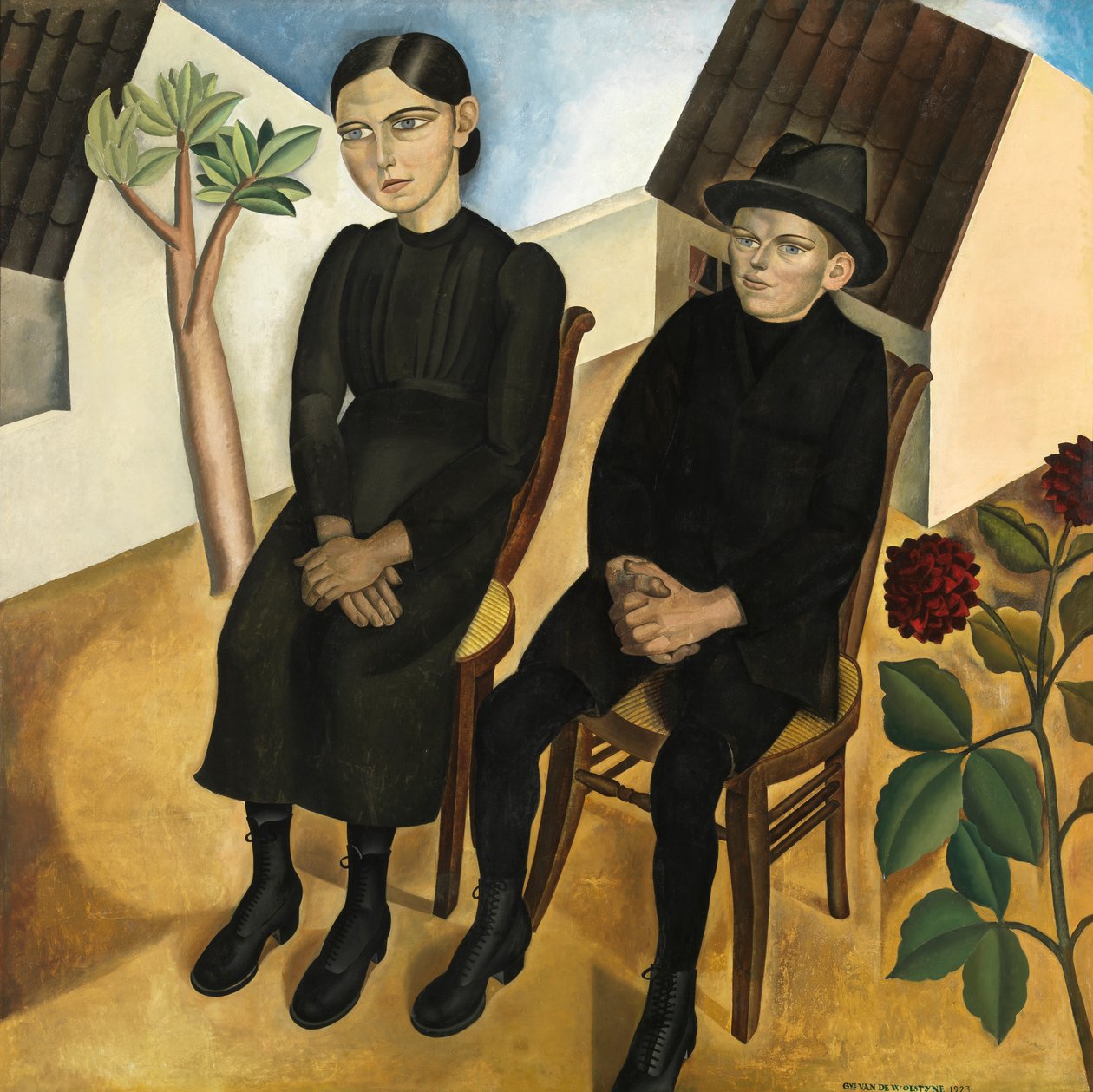 Gaston és nővére alkotó: Gustave Van de Woestyne