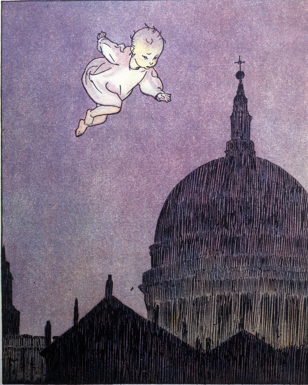 Illusztráció a „La storia di Peter Pan”-hoz, James Matthew Barrie (JM vagy J. M. Barrie) alkotó: Gustavo Gustavino Rosso